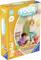 'YOGA für Kinder' Spielbox. Zwei Kinder machen Yoga; ein Kind steht im Baum-Pose, das andere sitzt auf der Matte. Für 3-6 Jahre.