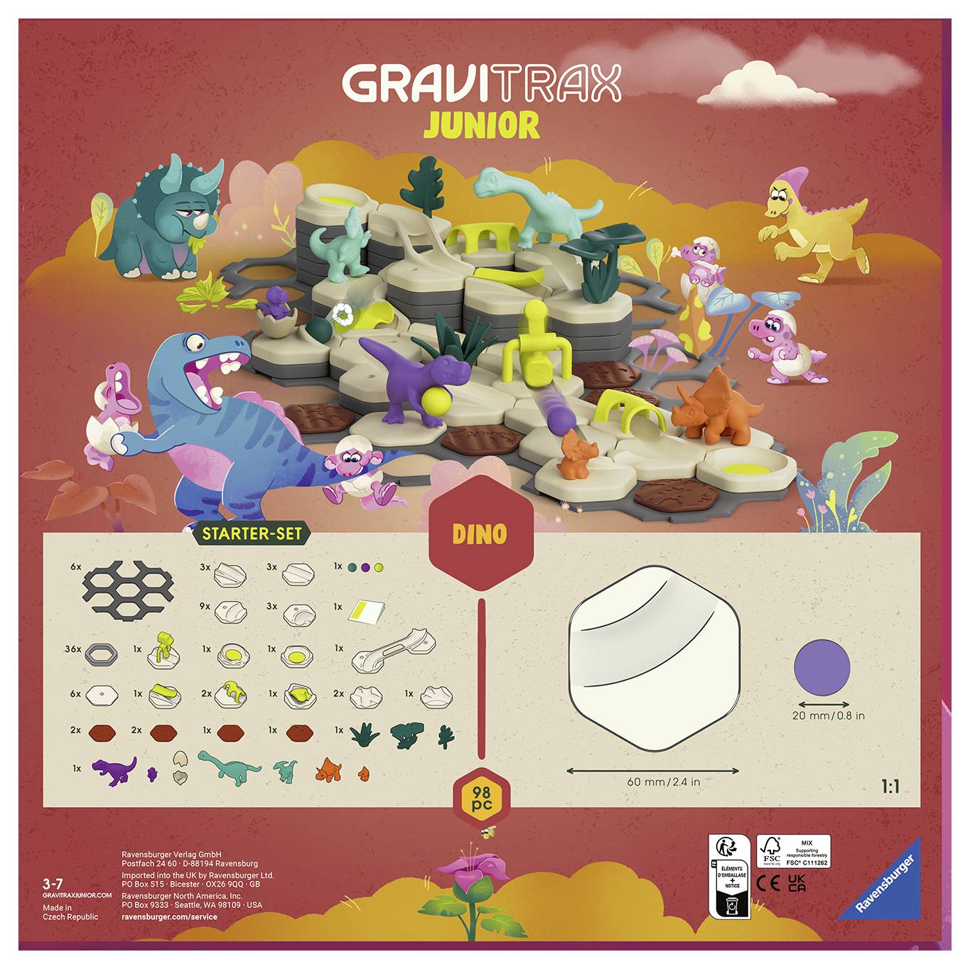 Ravensburger 24586 GraviTrax Junior - Starter-Set L Dino-2