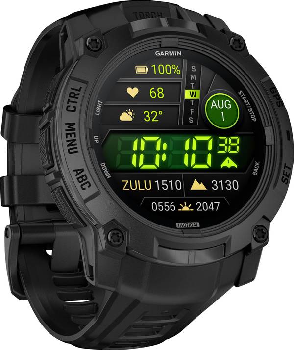 Garmin Instinct® 3 AMOLED - 50 mm Tactical Edition Smartwatch Schwarz
