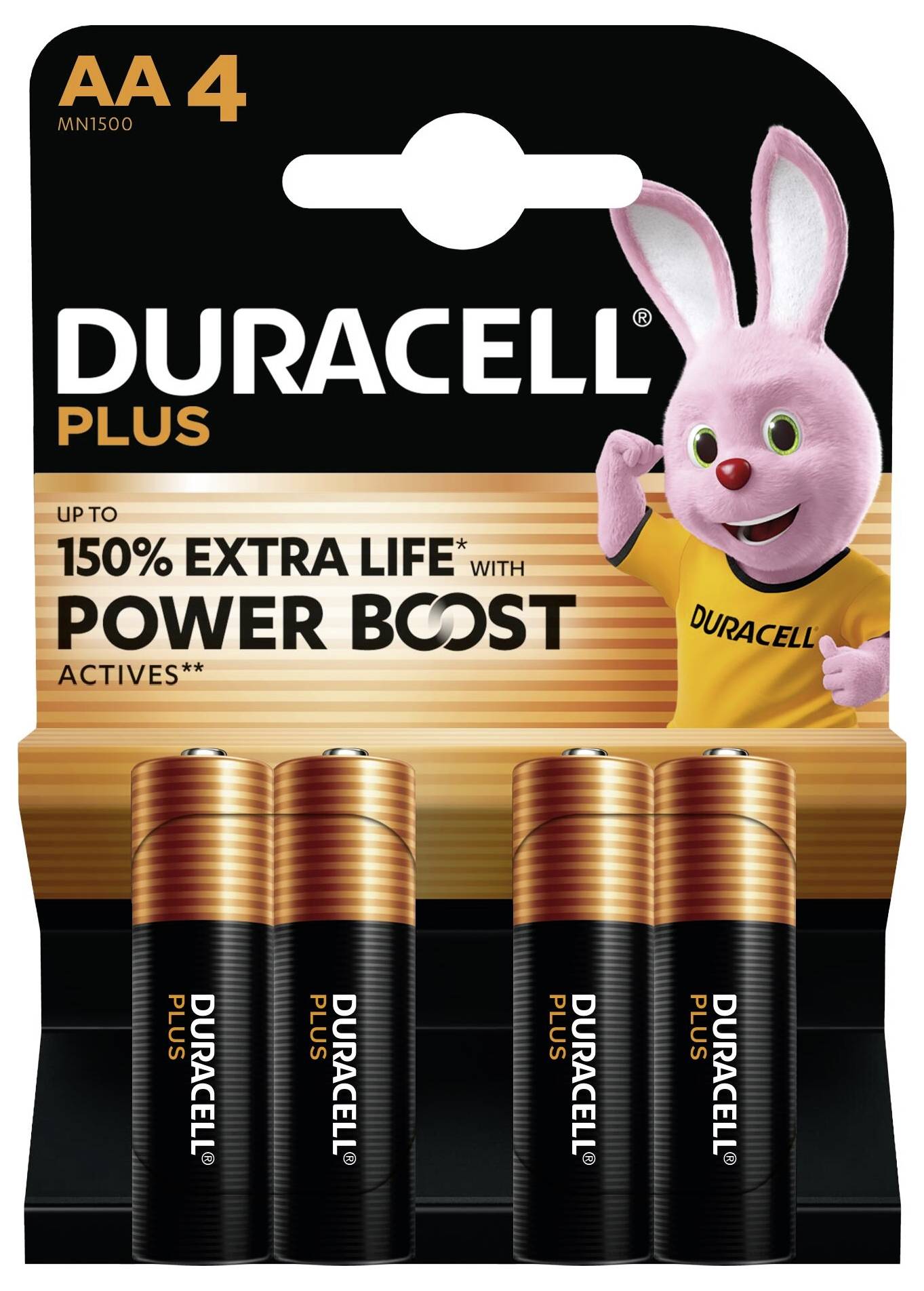 Duracell Plus Power Boost Mignon (AA)-Batterie Alkali-Mangan 1.5 V 4 St.-0