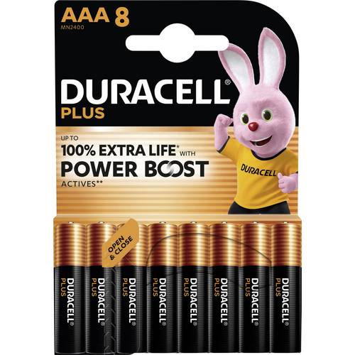 Thumbnail - Duracell Plus Power Boost Micro (AAA)-Batterie Alkali-Mangan 1.5 V 8 St.