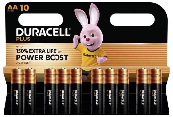 Duracell Plus Power Boost Mignon (AA)-Batterie Alkali-Mangan 1.5 V 10 St.