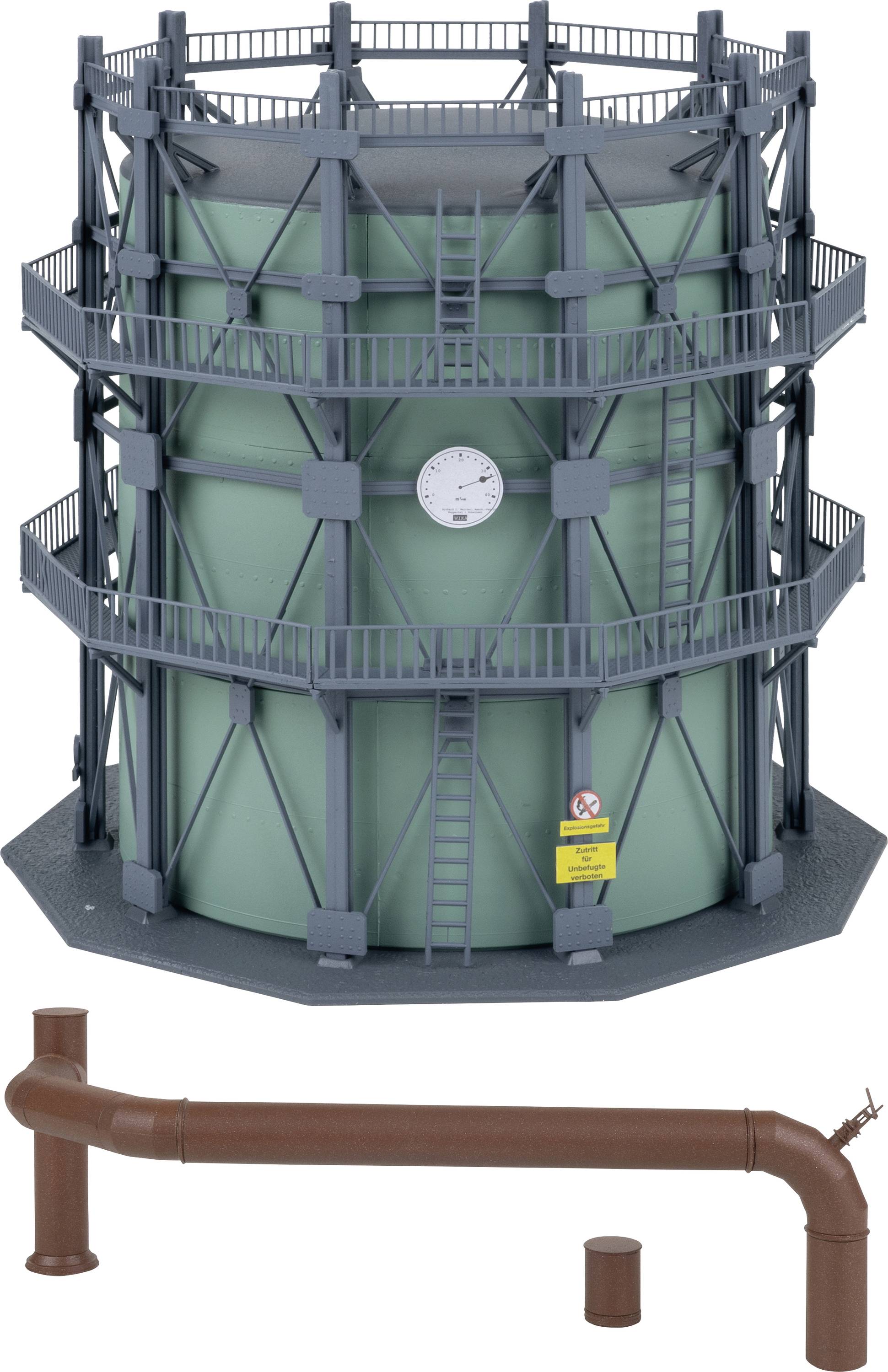 Faller 130157 H0 Gasometer mit Rohrleitungen