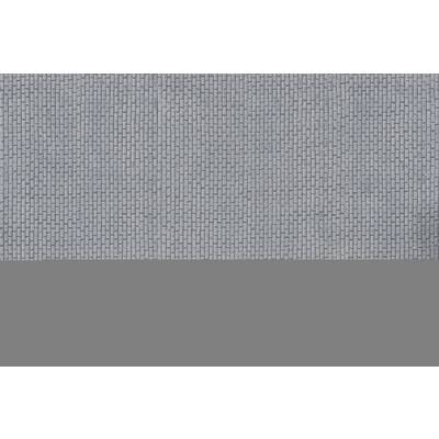 'Blaue Wand mit kleinem Ziegelmuster und grauem Boden.'