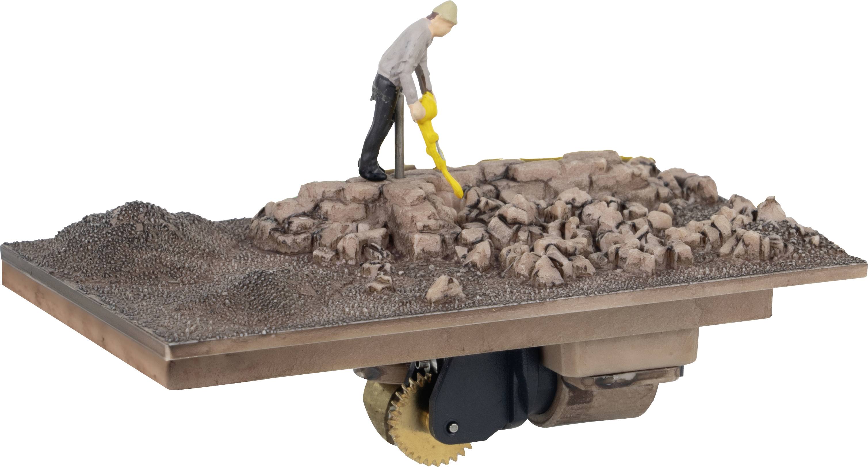 Faller H0 Bauarbeiter mit Kompressor Bemalt, Stehend