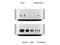 Das Bild zeigt die Vorder- und Rückseite eines silbernen Computers mit Anschlüssen: USB-C, Kopfhörer, Ethernet, HDMI, und Thunderbolt 5.