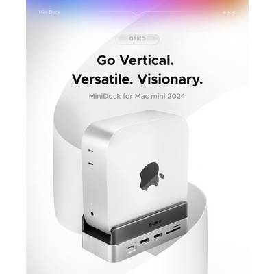 ORICO USB-C® Dockingstation VS10 Mini Dock Desktop Stand integrierte Halterung, integrierter Kartenleser, M.2 SSD Steckp-1