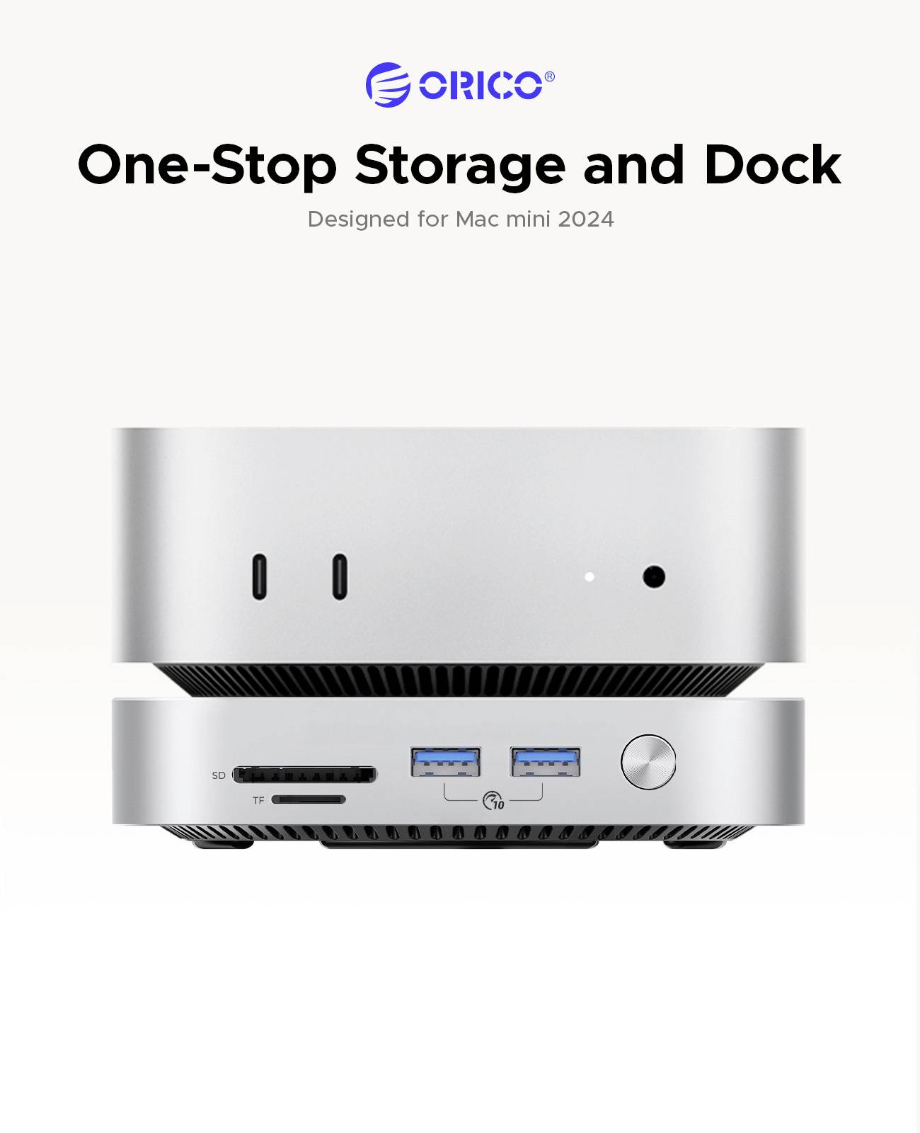 ORICO USB-C® Dockingstation MiniLink M49P Passend für Marke Dockingstations: Apple Mac mini M.2 SSD Steckplatz-1