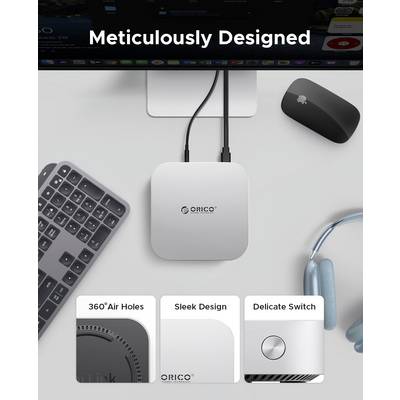 ORICO USB-C® Dockingstation MiniLink M49P Passend für Marke Dockingstations: Apple Mac mini M.2 SSD Steckplatz-4