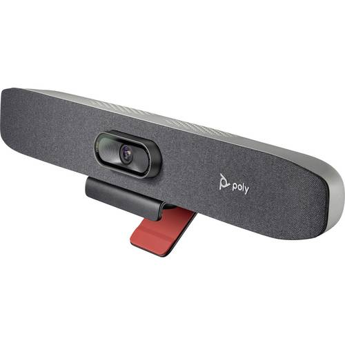 HP Poly Studio R30 USB Video Bar-EURO Konferenzlautsprecher USB-C®, USB-A, Bluetooth®, Wi-Fi 6 (IEEE 802.11 Schwarz/Weiß
