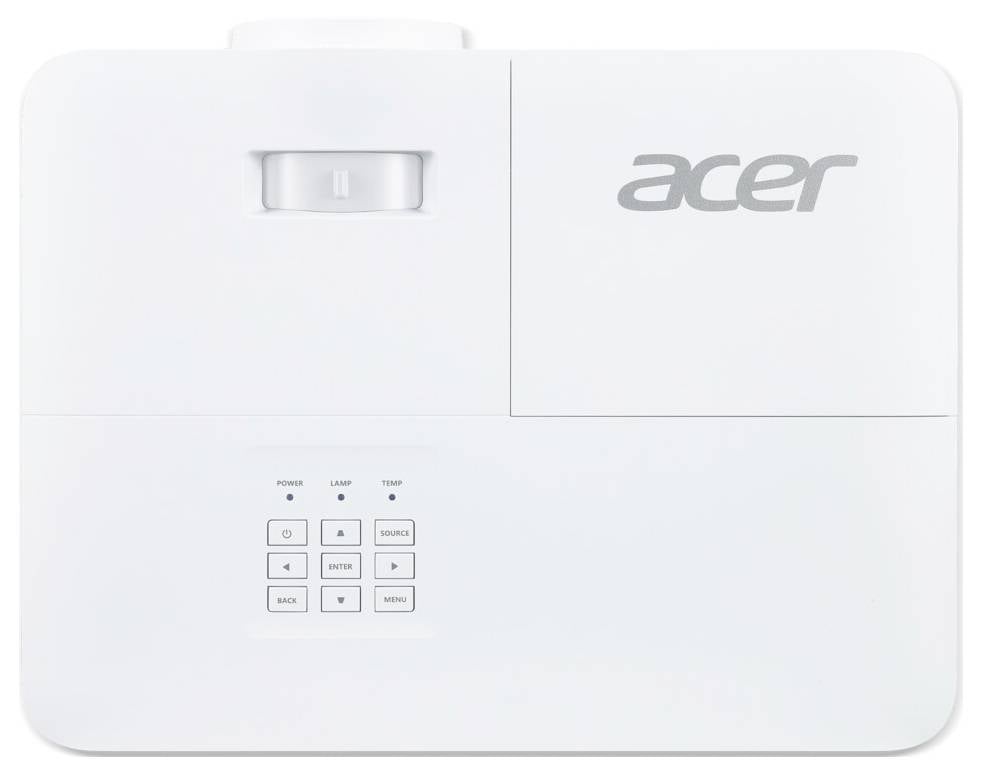 Ein weißer Acer-Projektor mit Bedienungstasten.