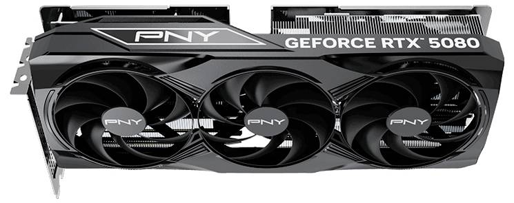 PNY Grafikkarte Nvidia GeForce RTX 5080 GeForce RTX 5080 16 GB GDDR7-RAM NVIDIA G-Sync-4
