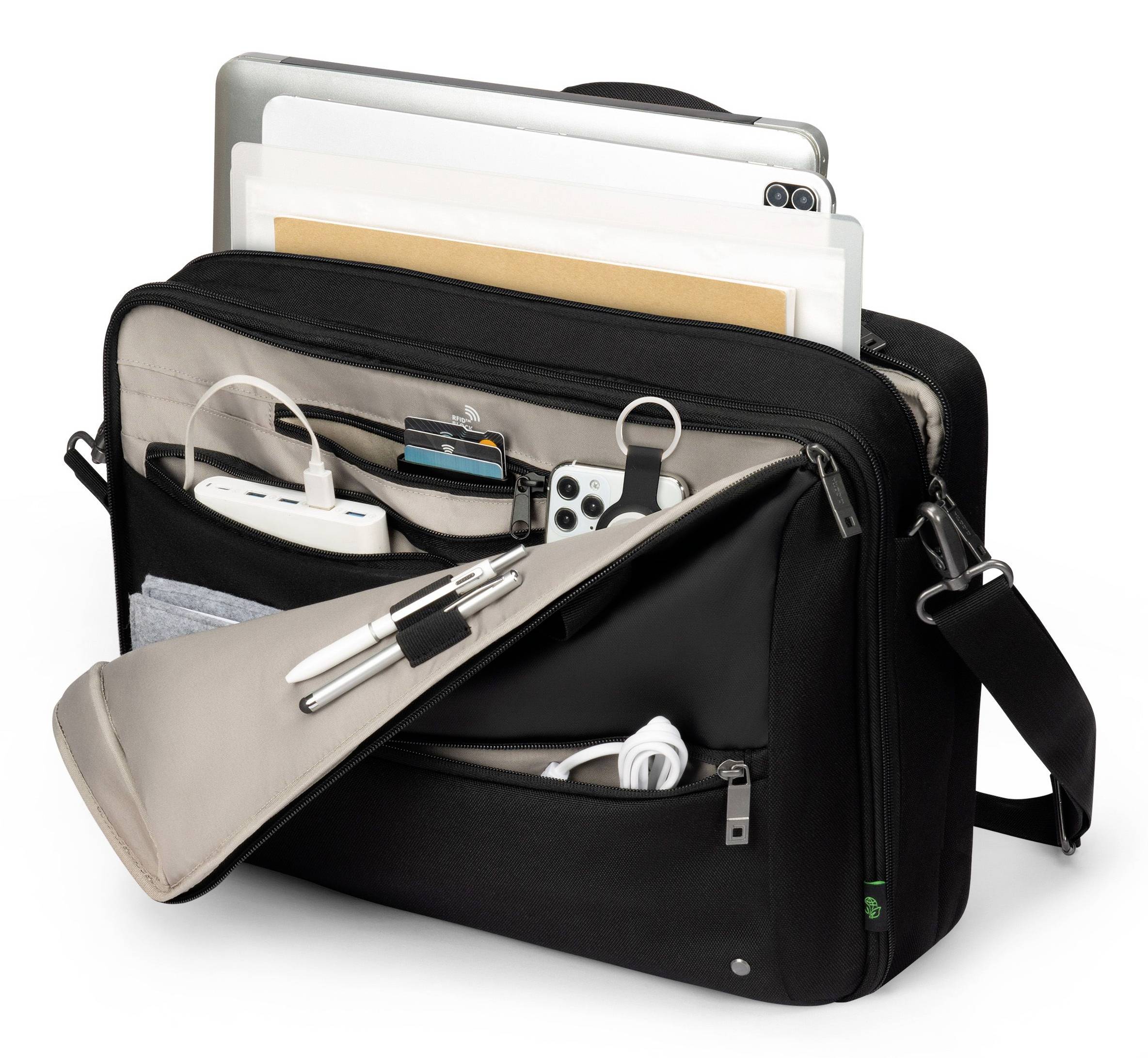Dicota Notebook Tasche D32167-RPET Passend für maximal: 32,8 cm (12,9") Schwarz-9