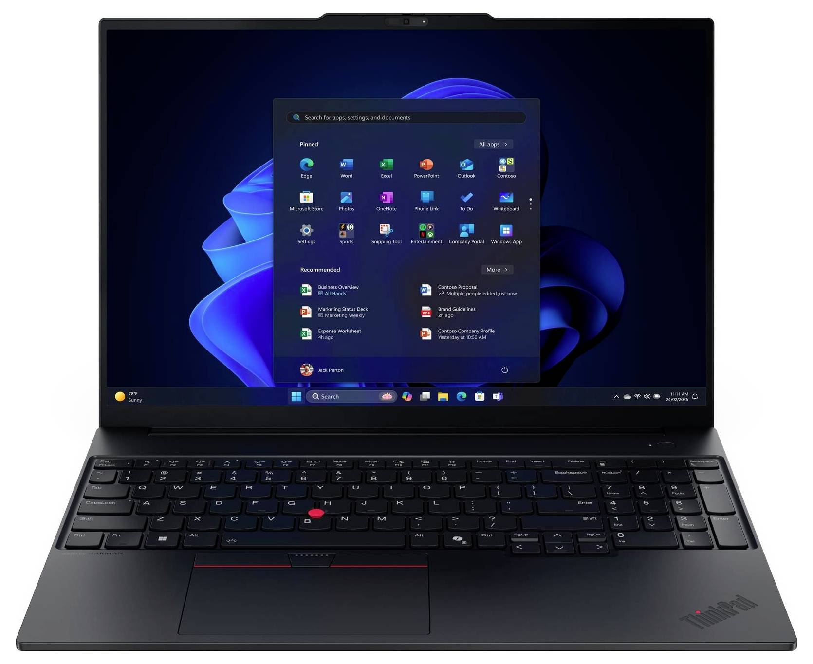 Lenovo Notebook ThinkPad E16 G3 40.6 cm (16 Zoll) WUXGA Intel® Core™ Ultra 5 (Series 2) 225U 16 GB RAM 512 GB SSD Deutsc-1