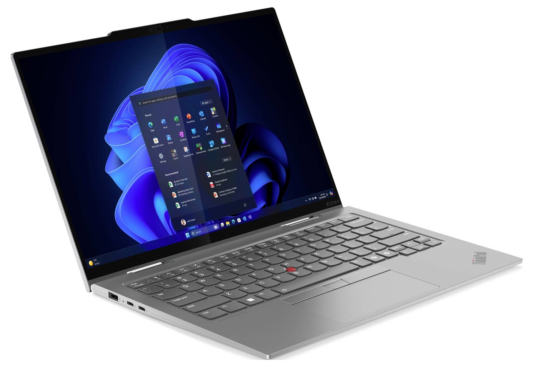 Lenovo 2-in-1 Notebook / Tablet ThinkPad X1 35.6 cm (14 Zoll) WQXGA+ Intel® Core™ Ultra 7 (Series 2) 258V 32 GB RAM 1 TB-8