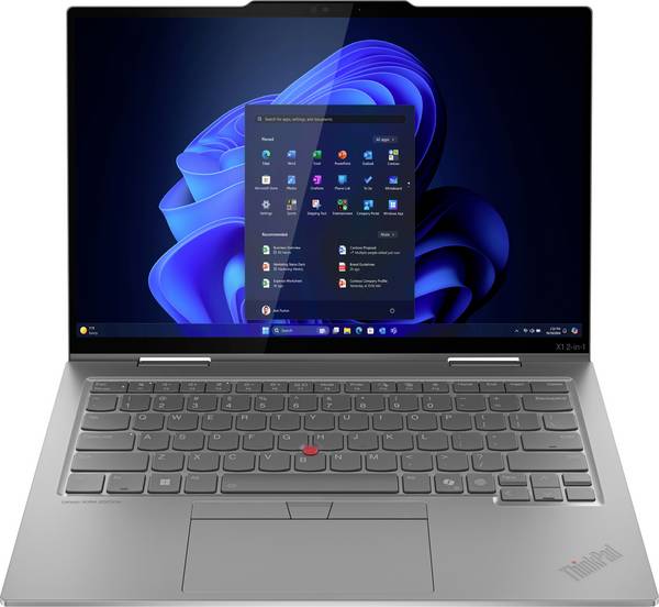 Lenovo 2-in-1 Notebook / Tablet ThinkPad X1  35.6 cm (14 Zoll) WUXGA Intel® Core™ Ultra 7 (Series 2) 255U 32 GB RAM  1 TB SSD Deutsch, QWERTZ       Grau  21Q00070GE