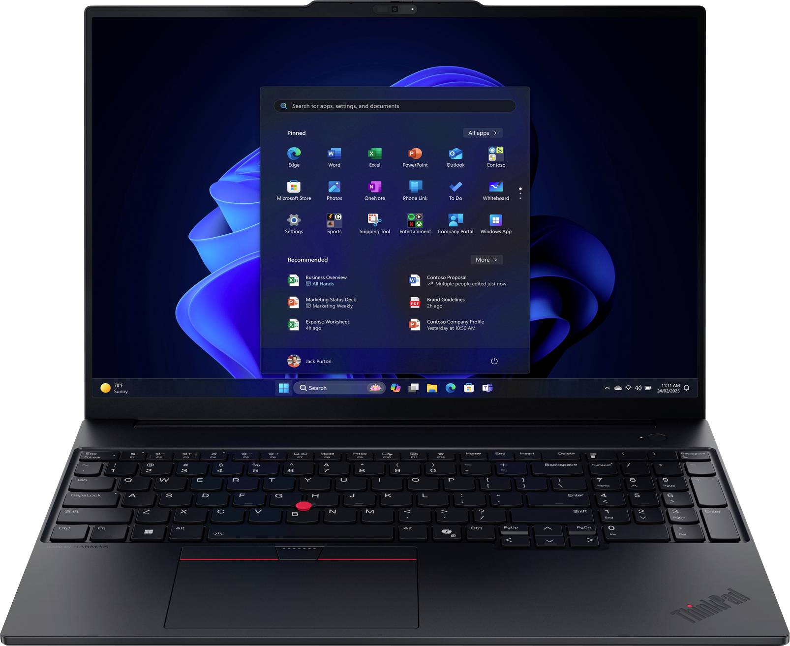 Lenovo Notebook ThinkPad E16 G3 40.6 cm (16 Zoll) WUXGA Intel® Core™ Ultra 5 (Series 2) 225U 32 GB RAM 512 GB SSD Deutsc...