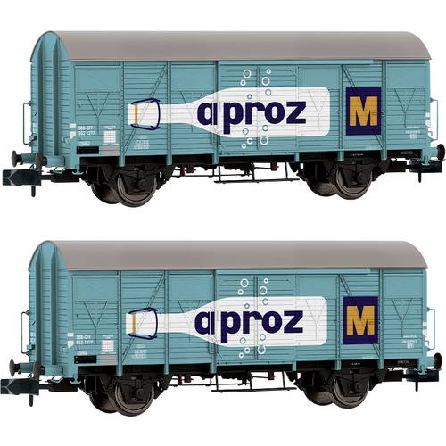 Arnold HN6683 N 2er-Set gedeckter Güterwagen K4 „APROZ der SBB