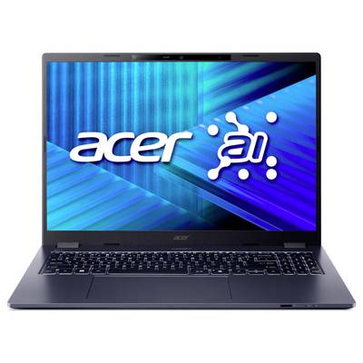 Ein Laptop, der auf dem Bildschirm 'acer ai' mit blauem abstraktem Hintergrund zeigt und eine Fokussierung auf Künstliche Intelligenz-Technologie andeutet.