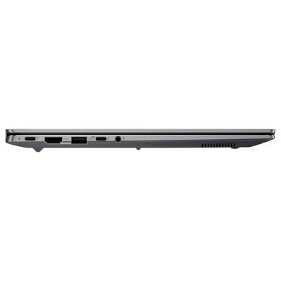 Laptop-Seitenansicht mit USB-, HDMI-, Ethernet- und Audioports.