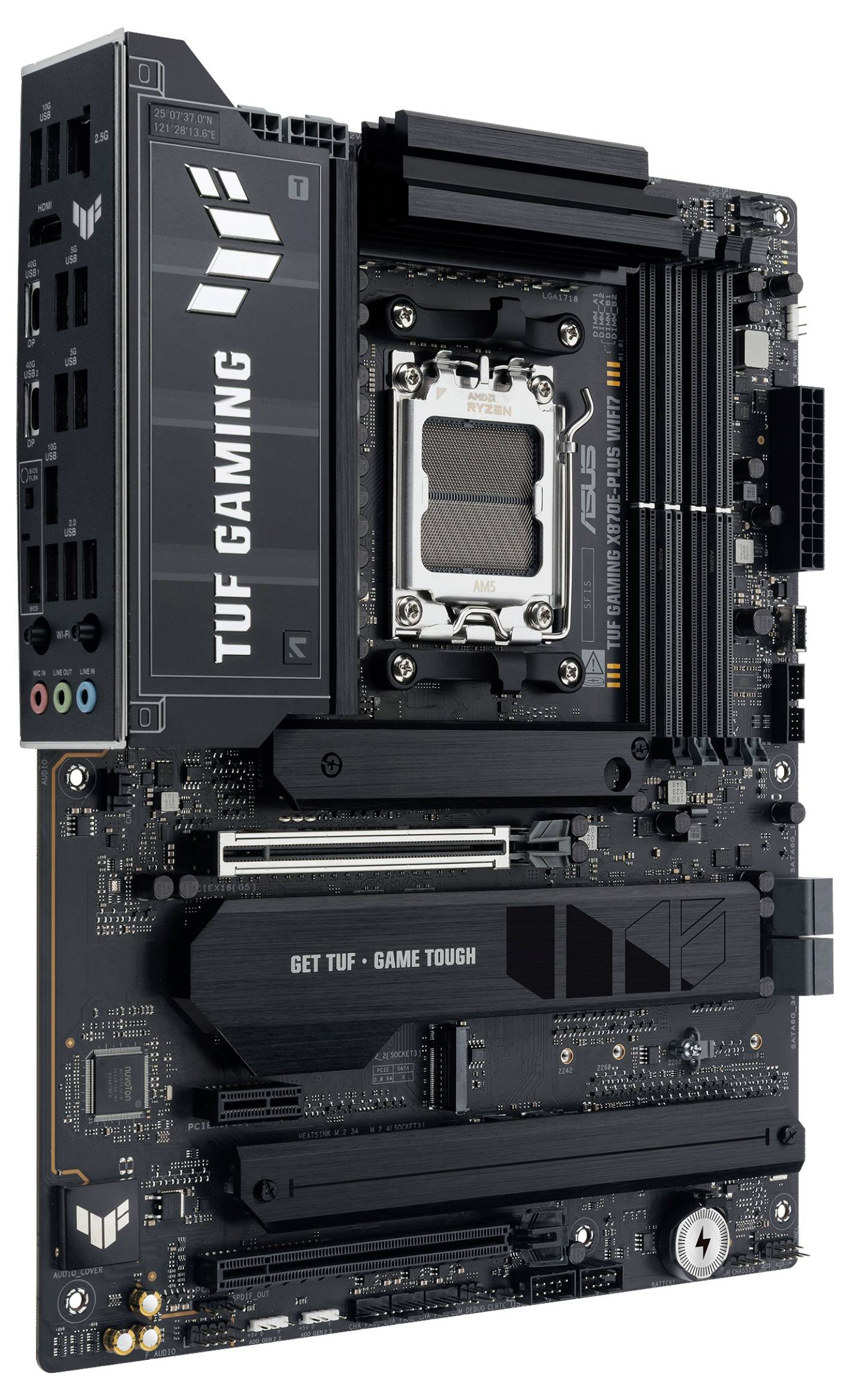 Asus TUF X870E-PLUS Mainboard Sockel (PC) AMD® AM5 Formfaktor (Details) ATX Mainboard-Chipsatz AMD® X870E-2