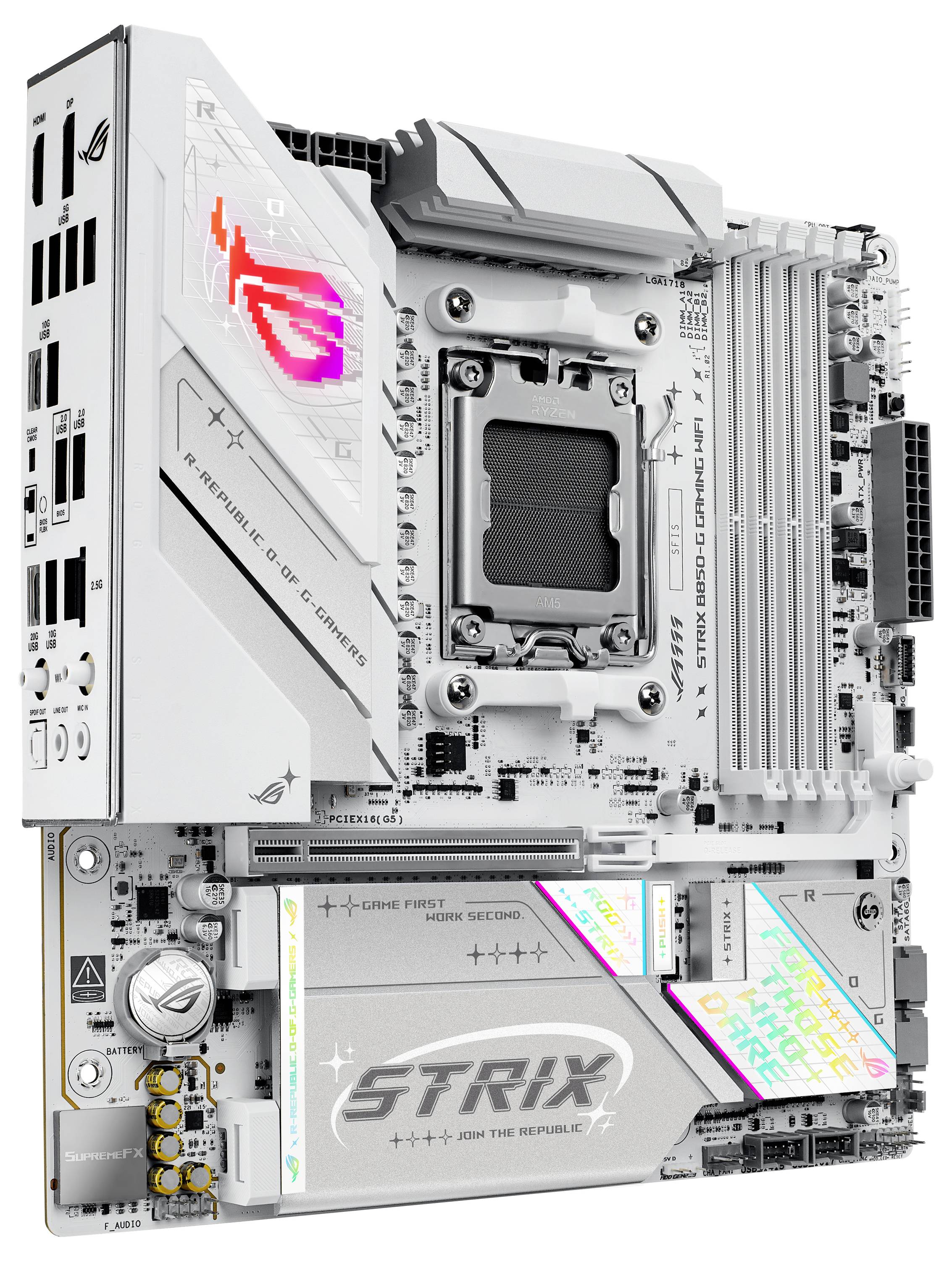 Asus ROG STRIX B850-G Mainboard Sockel (PC) AMD® AM5 Formfaktor (Details) Micro-ATX Mainboard-Chipsatz AMD® B850-9