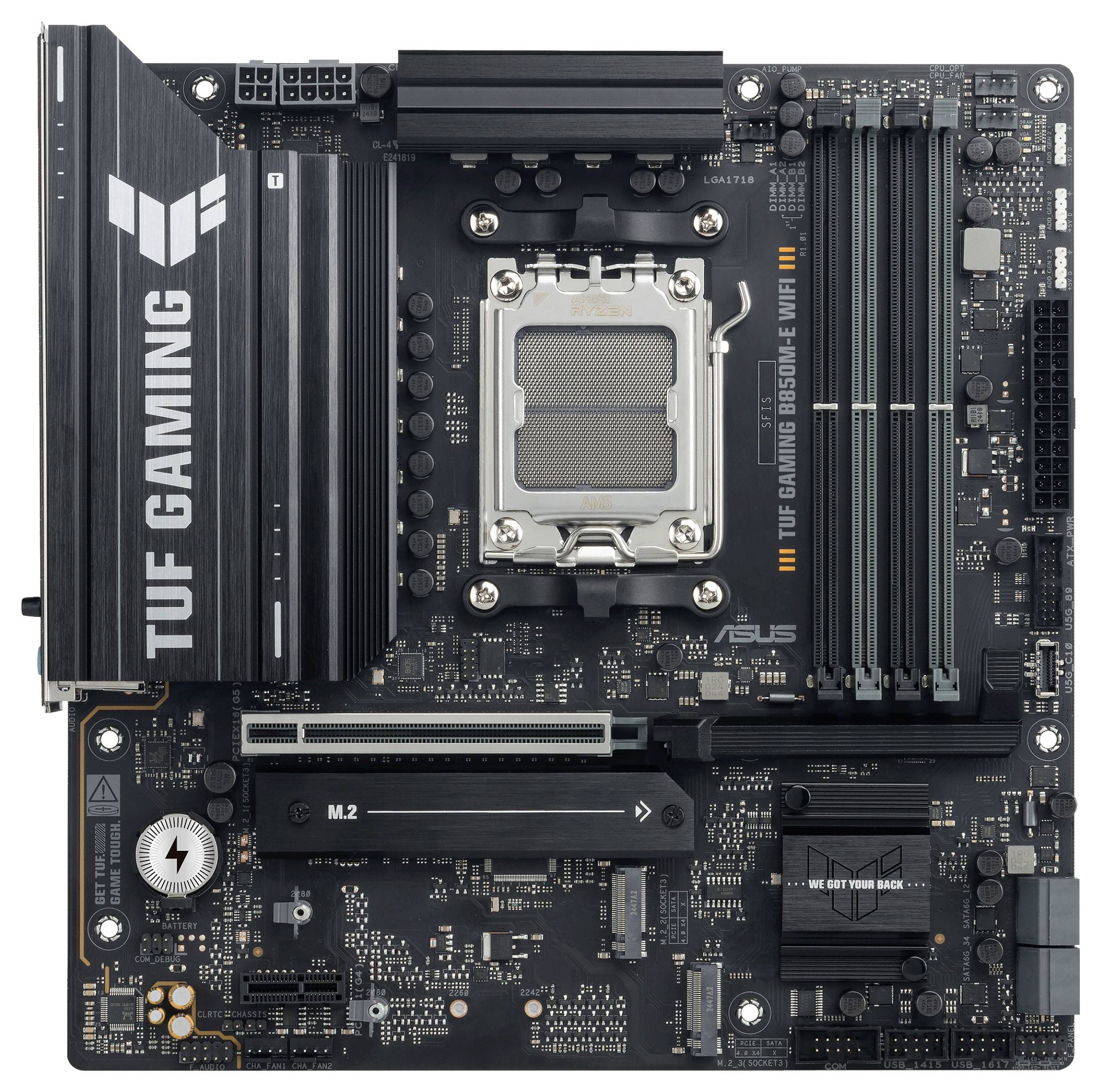 Asus TUF B850M-E Mainboard Sockel (PC) AMD® AM5 Formfaktor (Details) Micro-ATX Mainboard-Chipsatz AMD® B850-1
