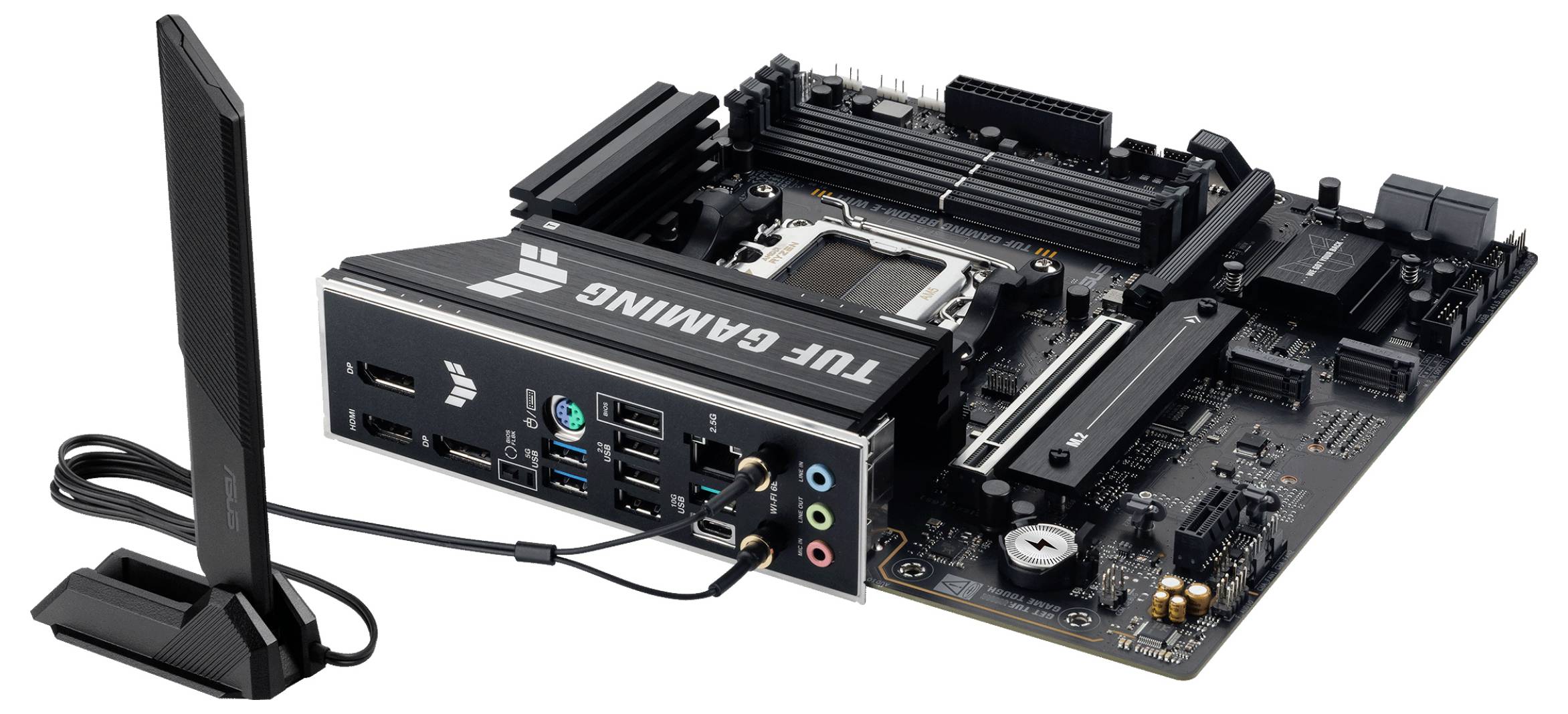 Asus TUF B850M-E Mainboard Sockel (PC) AMD® AM5 Formfaktor (Details) Micro-ATX Mainboard-Chipsatz AMD® B850-6