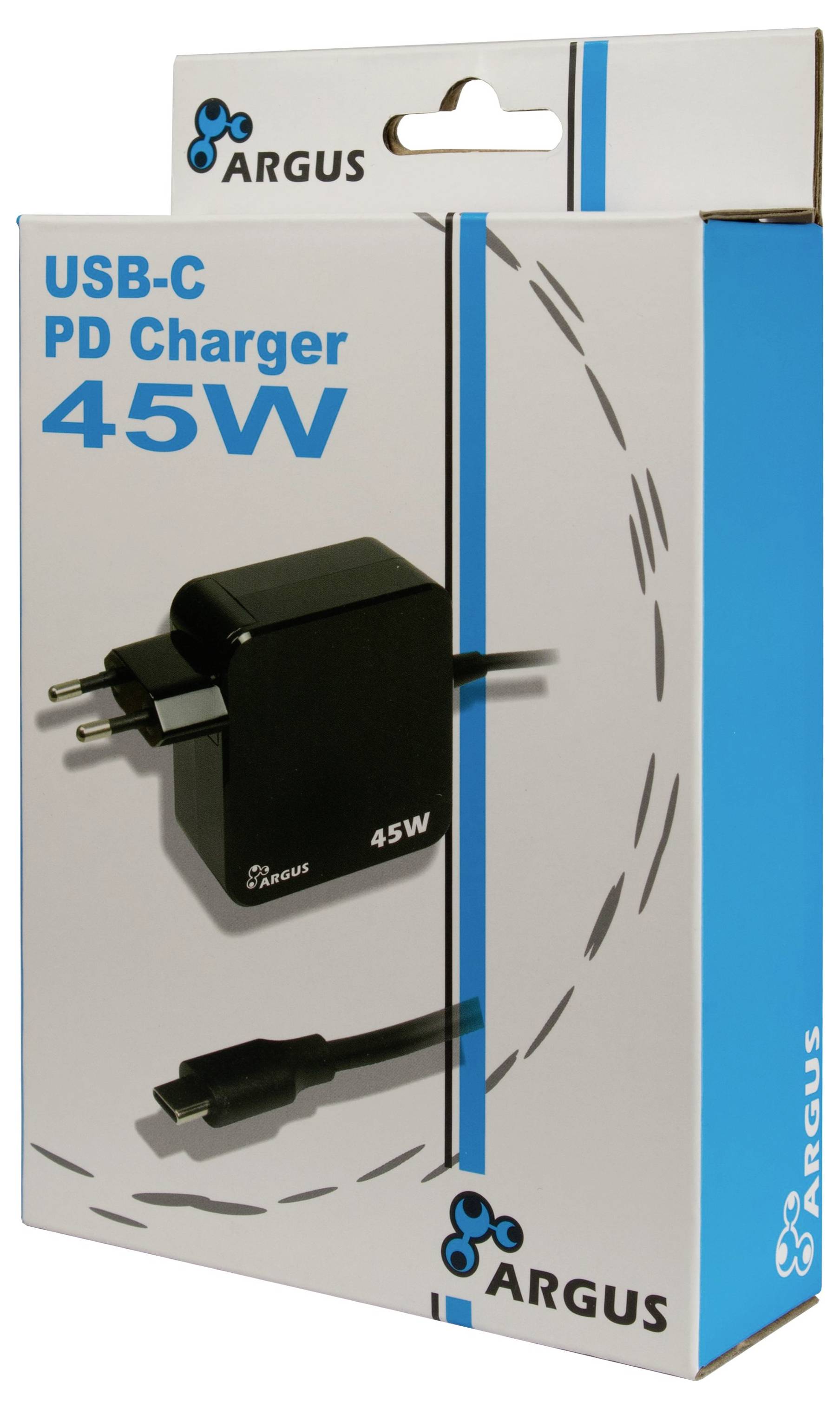 Inter-Tech PD-2045 USB Ladegerät 45 W Schwarz Innenbereich