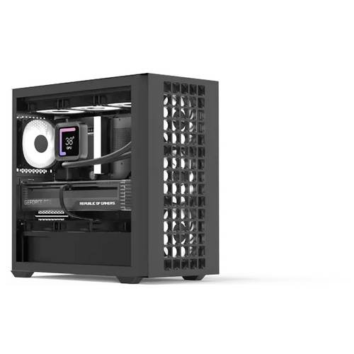 AeroCool D302A-G-BK Mini-Tower PC-Gehäuse Schwarz, Weiß