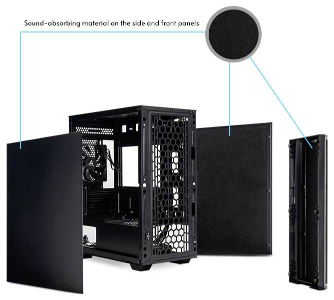 Chieftec AZ-01B-OP Mini-Tower PC-Gehäuse Schwarz-11