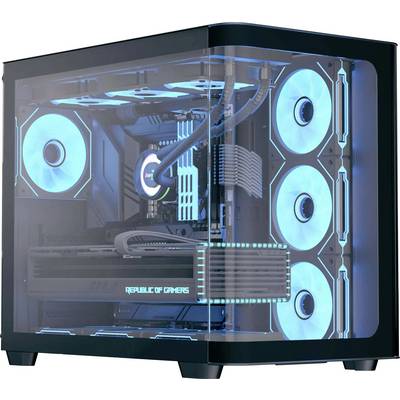 AeroCool P500C-G-BK-V1 Midi-Tower PC-Gehäuse Schwarz, Weiß-0