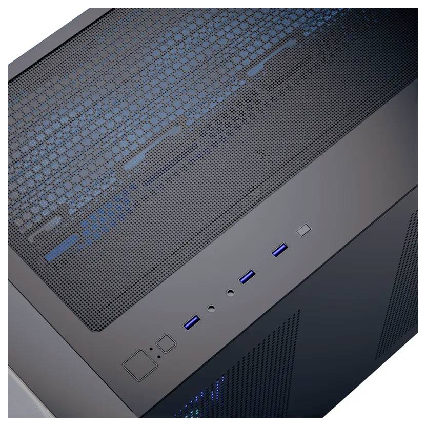 AeroCool P300C-G-BK-V1 Mini-Tower PC-Gehäuse Schwarz, Weiß-3