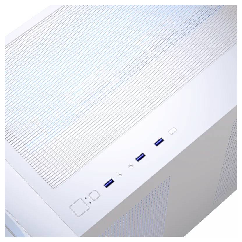 AeroCool P300C-G-WT-V1 Mini-Tower PC-Gehäuse Schwarz, Weiß-1