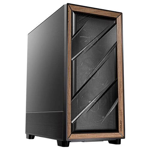 Antec FLUX SE Midi-Tower PC-Gehäuse Schwarz, Holz