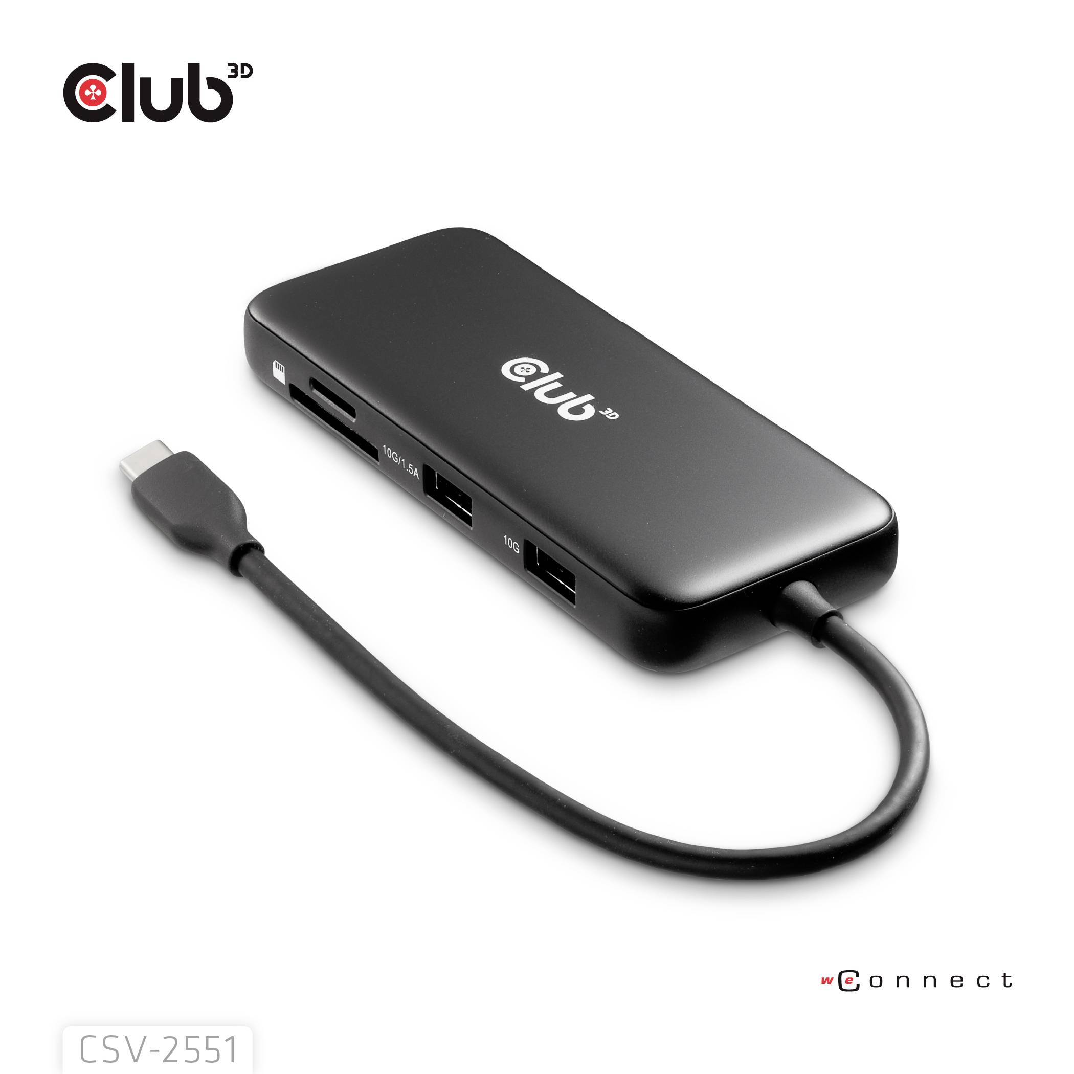 club3D USB-C® Dockingstation CSV-2551-3