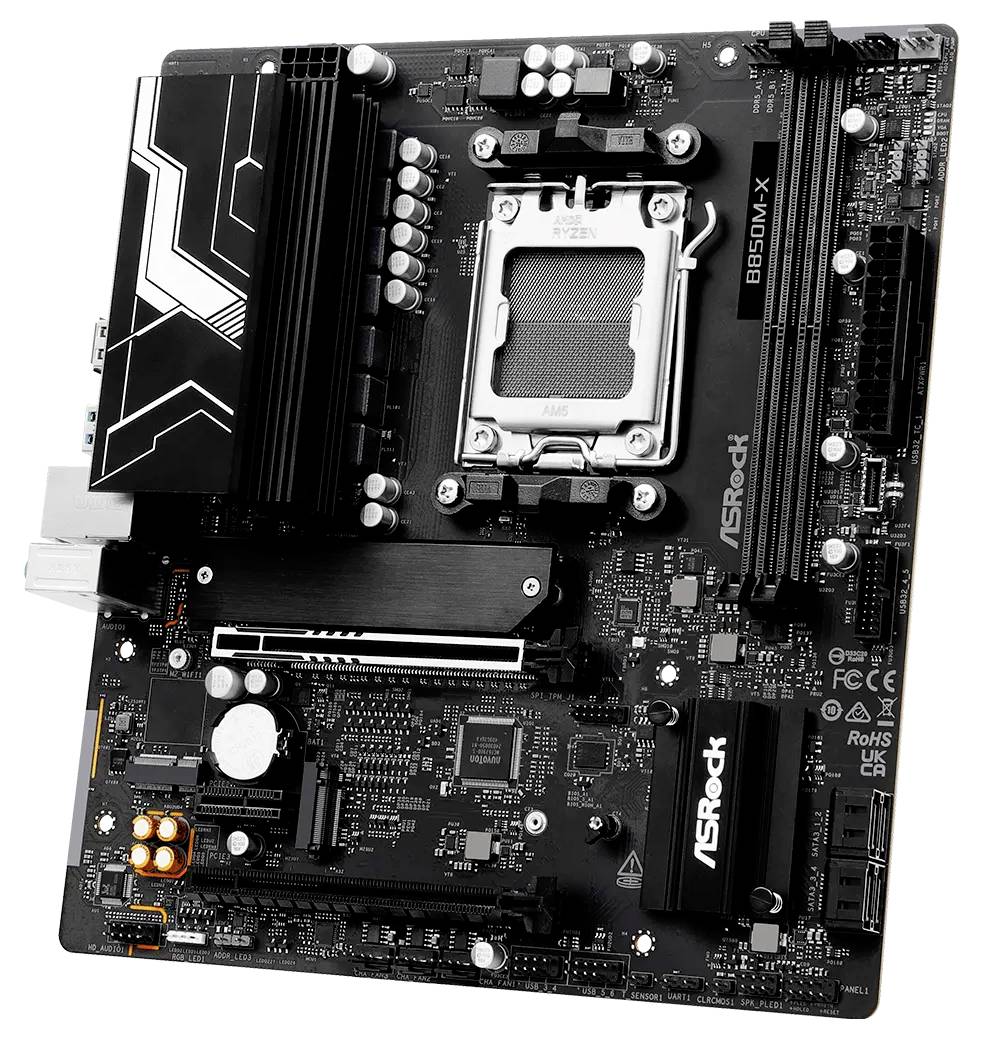 ASRock B850M-X Mainboard Sockel (PC) AMD® AM5 Formfaktor (Details) Micro-ATX Mainboard-Chipsatz AMD® B850-3