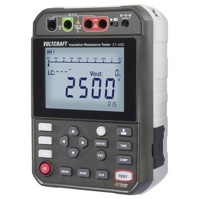VOLTCRAFT ET-400 Isolationsmessgerät 250 V, 500 V, 1000 V, 2500 V 2.5 TΩ-1