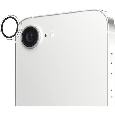 Nahaufnahme einer Smartphone-Kamera auf der Rückseite eines silbernen Geräts mit abgerundeten Kanten und sichtbaren Seitentasten.