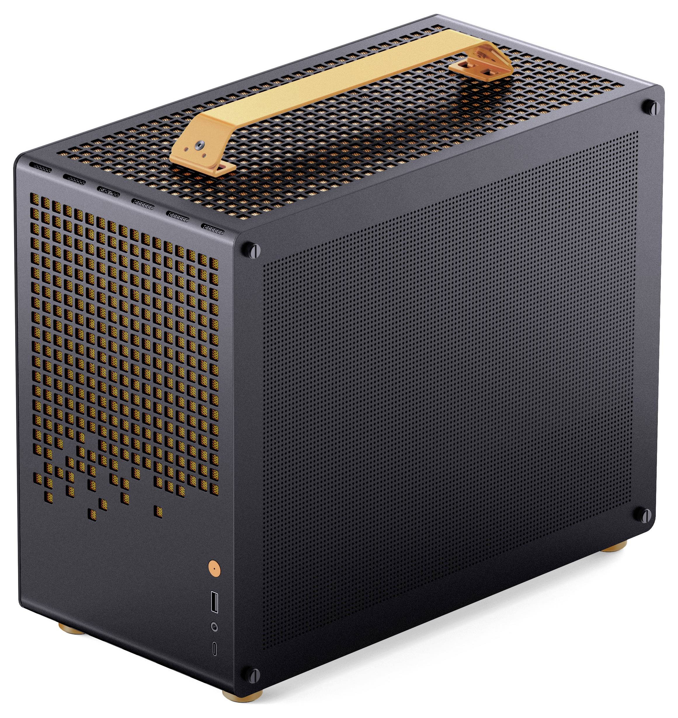 Jonsbo Z20 Micro-Tower Gaming-Gehäuse, Gehäuse, PC-Gehäuse Schwarz/Orange-2