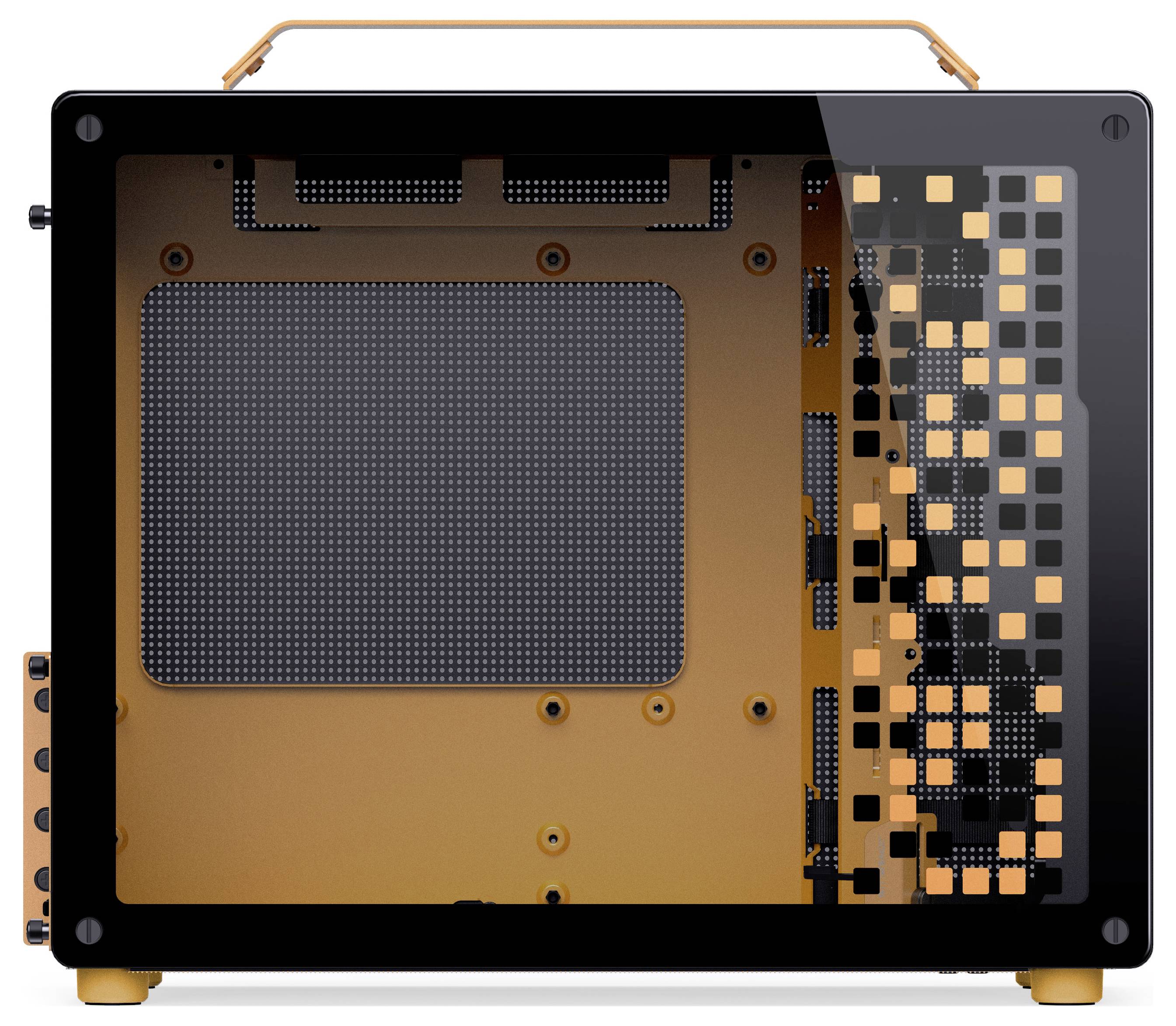 Jonsbo Z20 Micro-Tower Gaming-Gehäuse, Gehäuse, PC-Gehäuse Schwarz/Orange-3