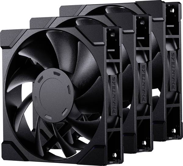 Phanteks PH-F120M25_G2_BBK01_3P PC-Gehäuse-Lüfter Schwarz (B x H x T) 120 x 25 x 120 mm