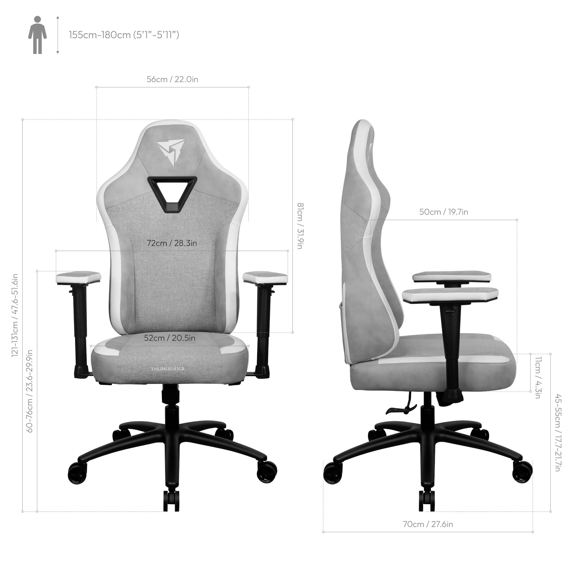 ThunderX3 TEGC-2058104.41 Gaming-Stuhl Grau-9
