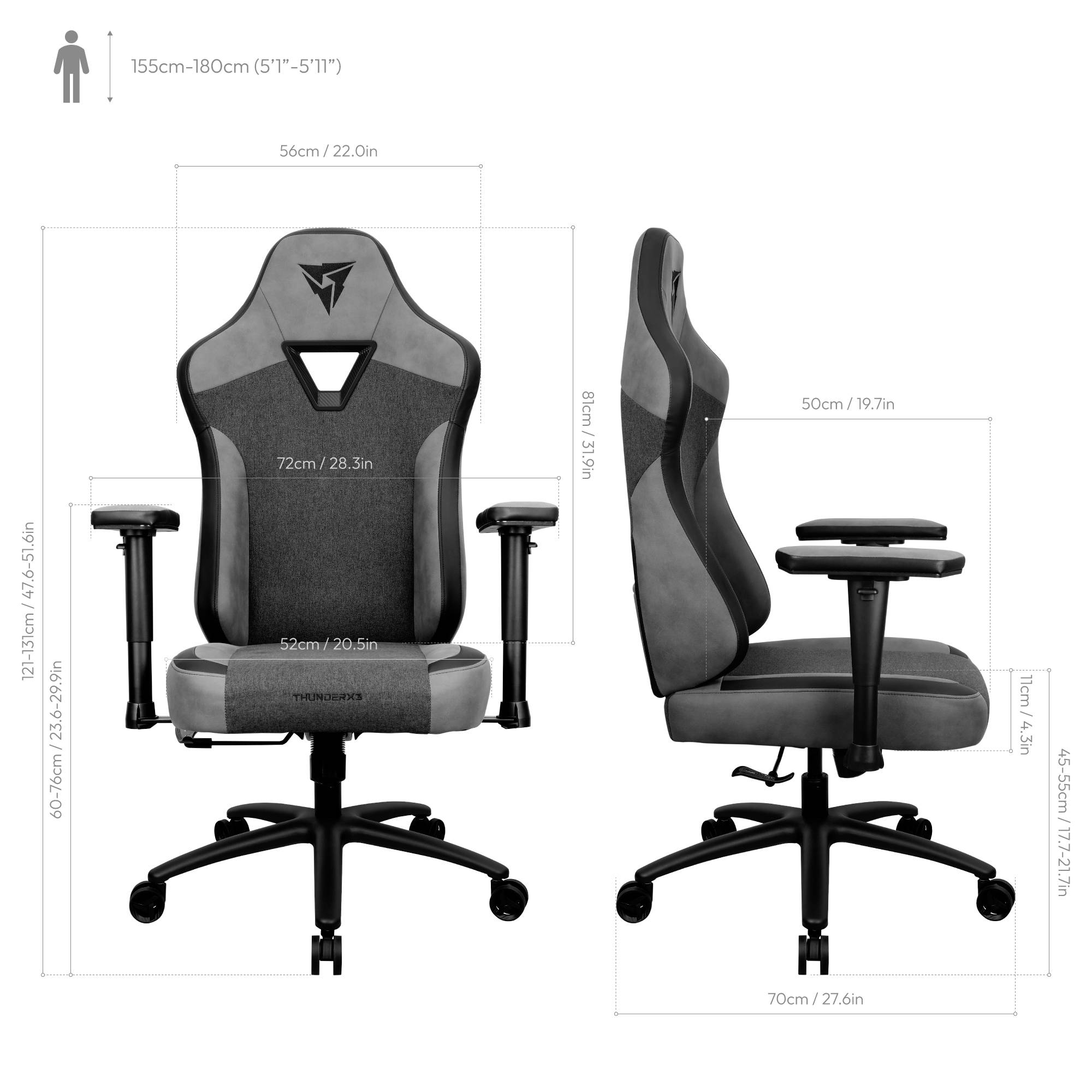ThunderX3 TEGC-2058101.11 Gaming-Stuhl Schwarz-10