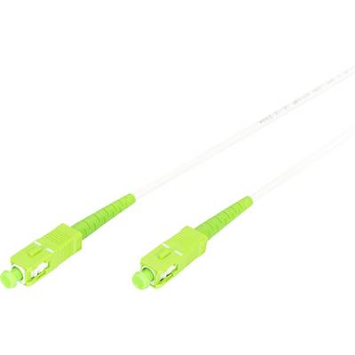 Digitus DK-2922A-10-SCA-SX Glasfaser LWL, Glasfaser Anschlusskabel 10 m Weiß, Grün, Limettengrün, lime green [1x SC APC--0