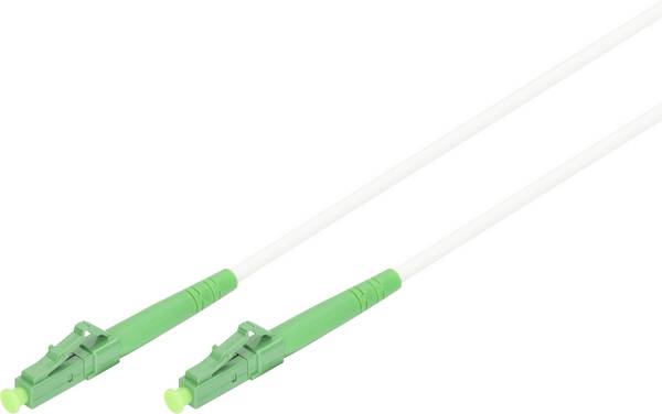 Digitus DK-2933A-10-LCA-SX Glasfaser LWL, Glasfaser Anschlusskabel 100 cm Weiß, Grün, Minz-Grün, Dunkel-Grün (seidenmatt) [1x LC APC-Stecker - 1x LC APC-Stecker] 9/125 µ Singlemode