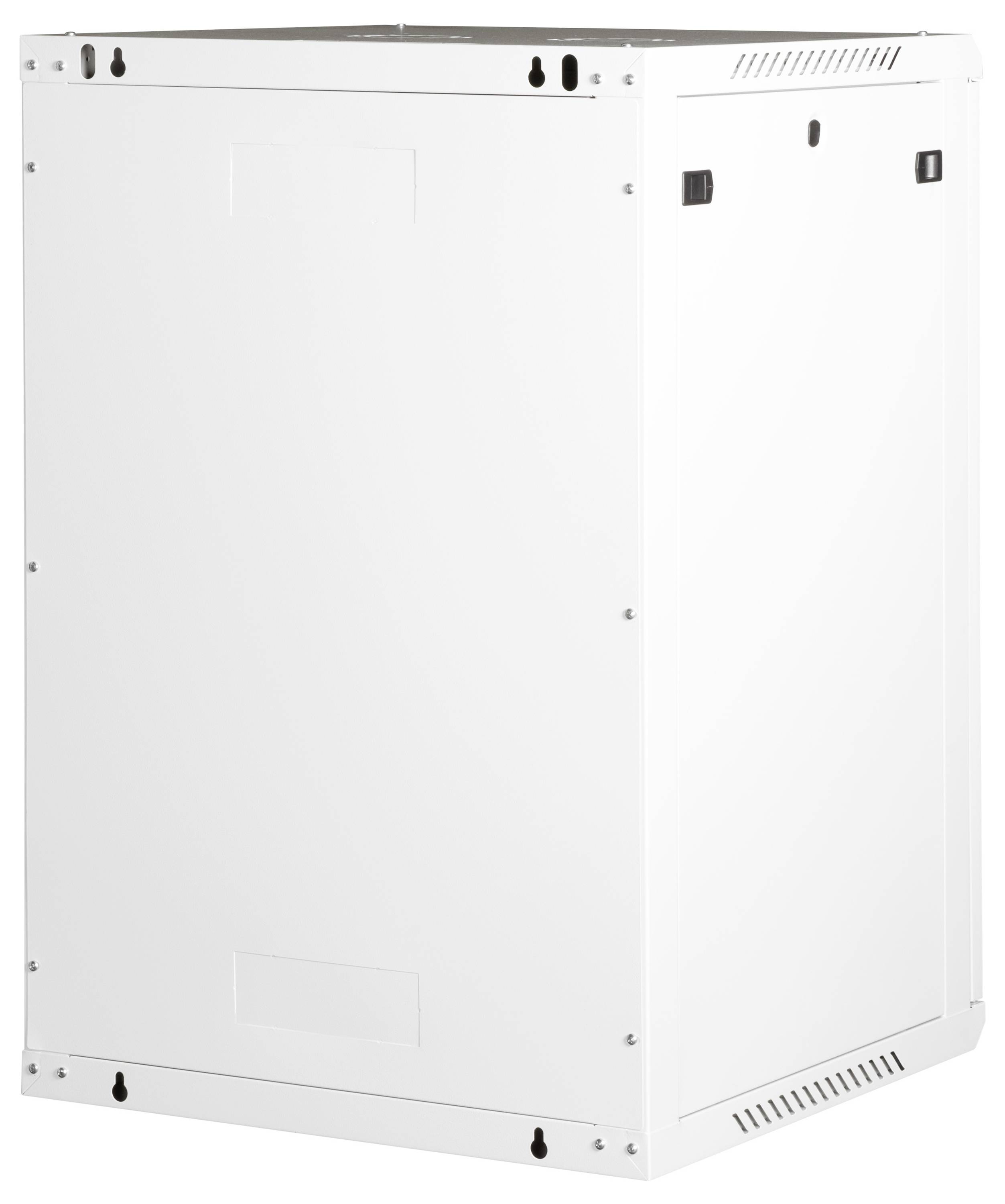 Ein großes, rechteckiges, weißes Servergehäuse mit Lüftungsschlitzen und Befestigungslöchern, das für die Unterbringung elektronischer Geräte konzipiert ist.