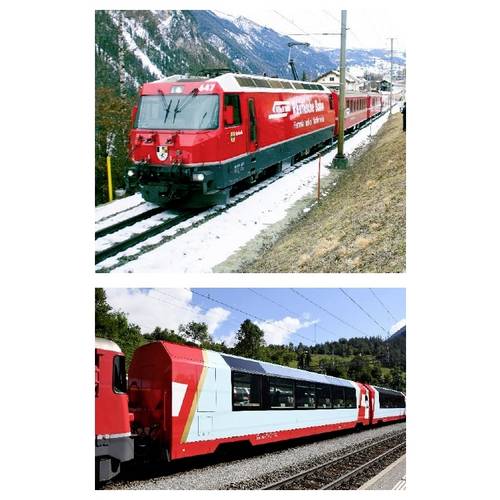 KATO K10-2026 N Glacier Express Ge 4/4 III + 2 Personenwagen der RhB