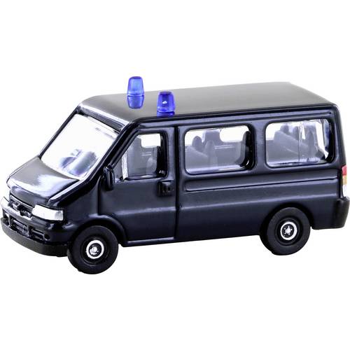 Minis by Lemke LC61311 N Bus Modell Fiat Ducato II Bus, dunkelblau mit Blaulicht