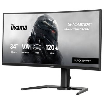 'iiYama G-Master GCB3482WQSU' Monitor mit 34-Zoll-Bildschirm, 3440x1440 Auflösung, 120Hz Bildwiederholrate, VA-Panel, gebogen.